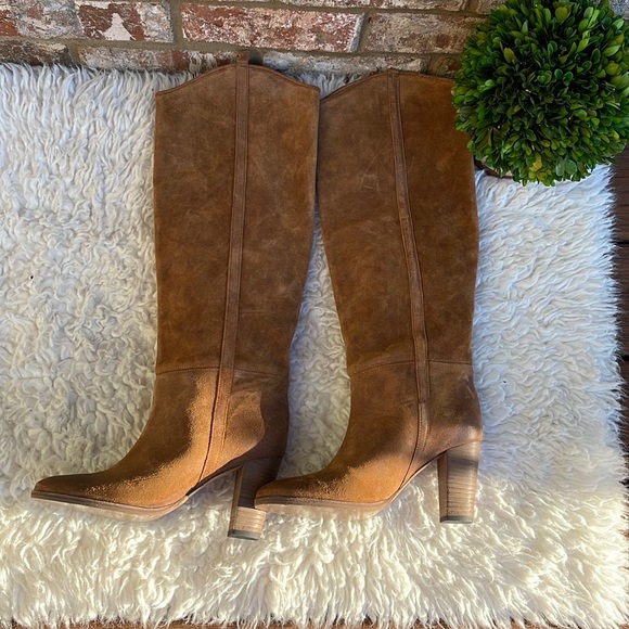 NWOT Isabel Marant Suede Gaucho Knee-High Pullover Boots - Picture 3 of 9